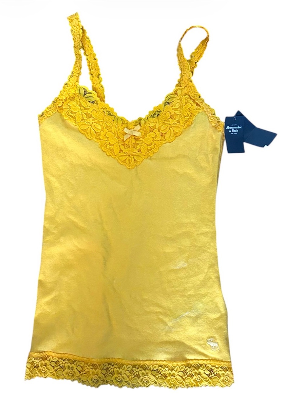Abercrombie & Fitch Yellow Lace Trim Cami